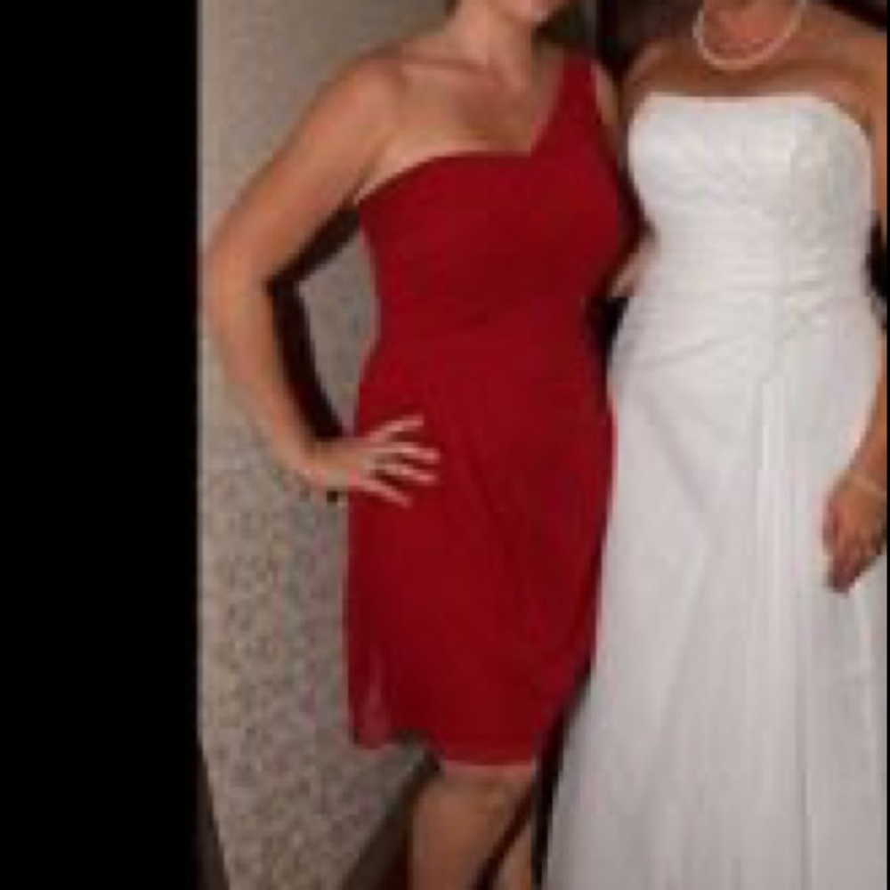 Red bridesmaid dress